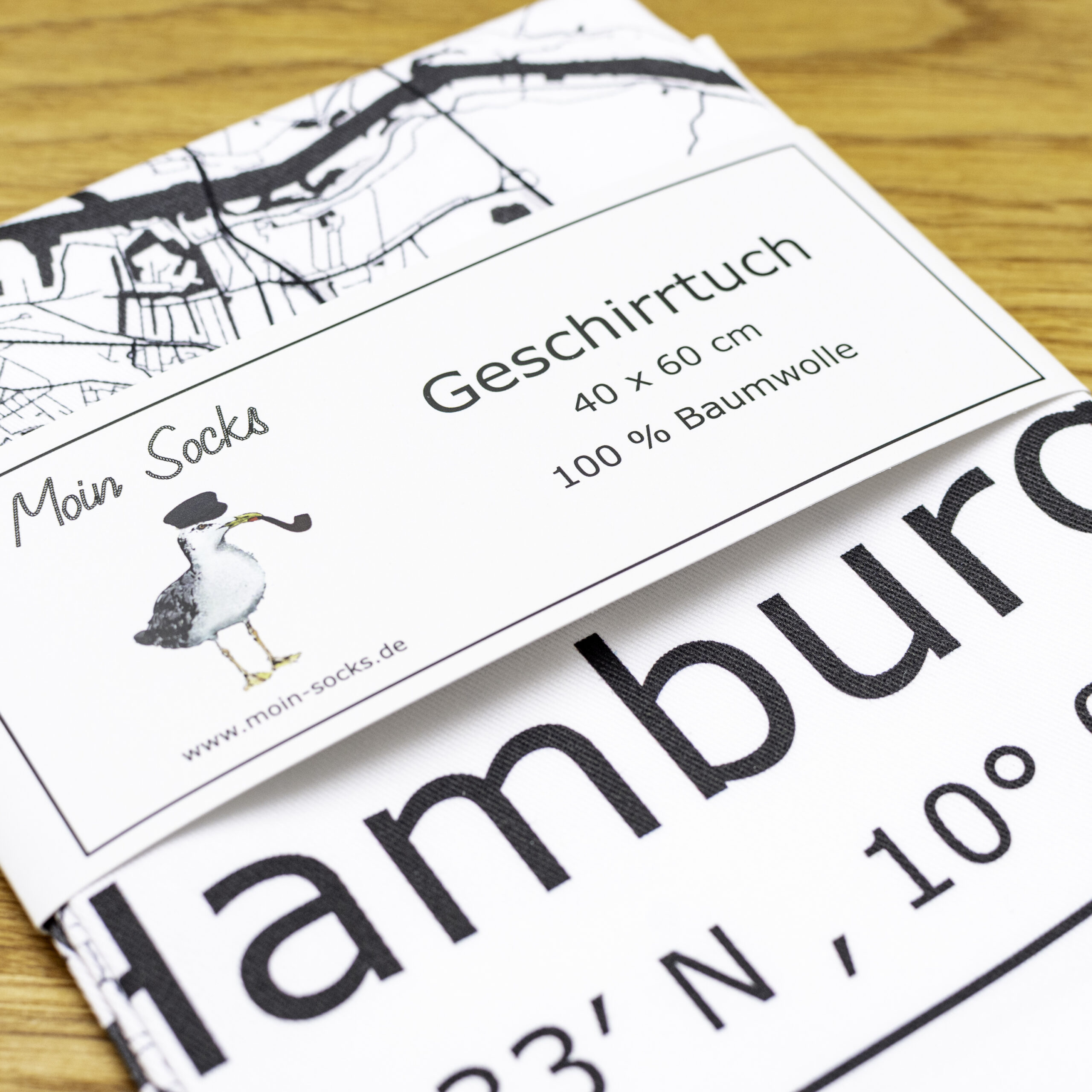 Geschirrtuch Hamburg Detail