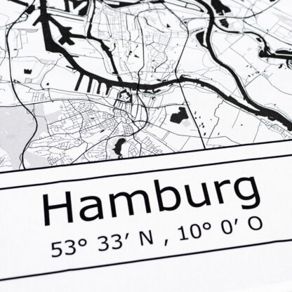 Geschirrtuch/Abtrockentuch/Küchenhandtuch mit Stadtplan / Karte von Hamburg – Bild 4