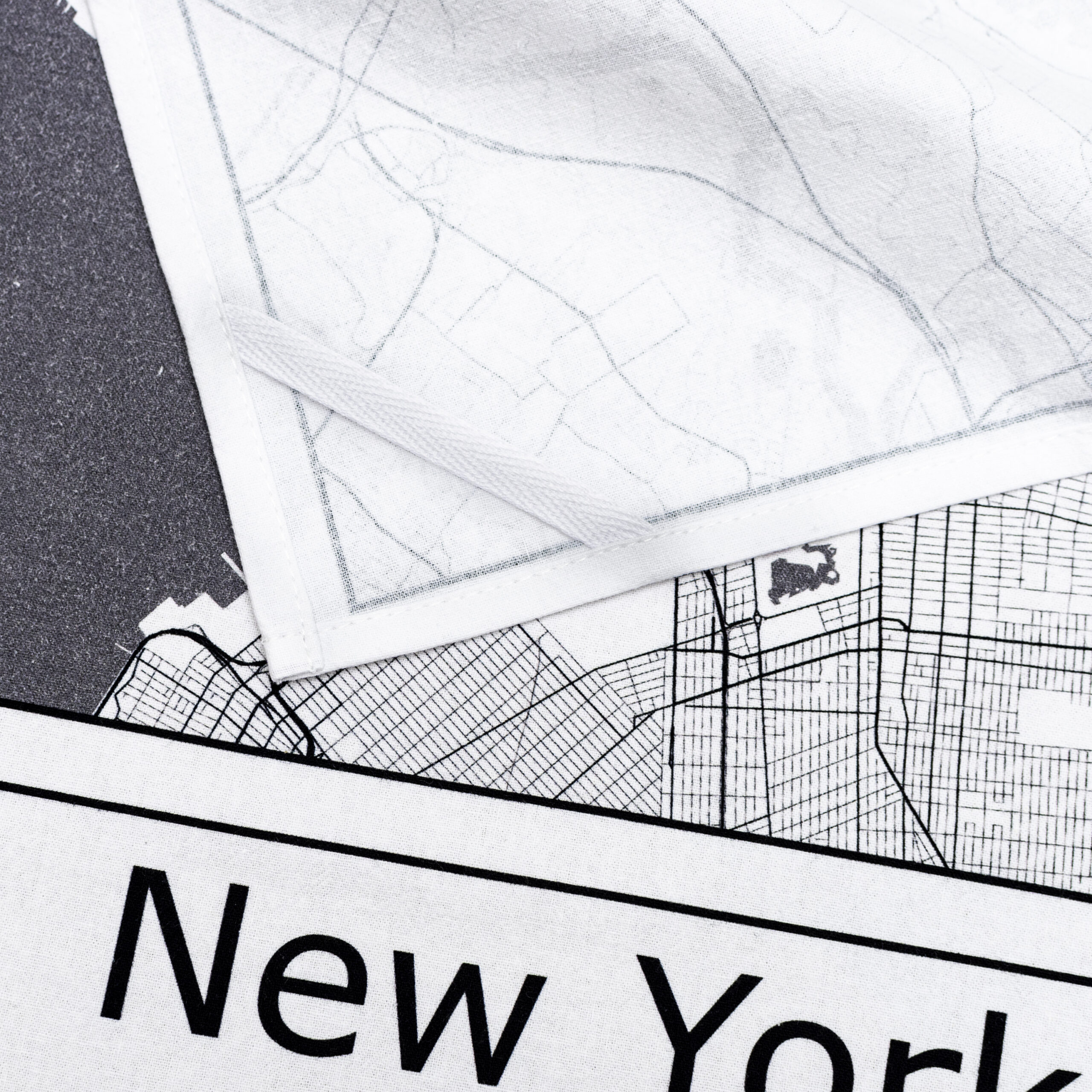 Geschirrtuch/Abtrockentuch/Küchenhandtuch mit Stadtplan / Karte von New York – Bild 2