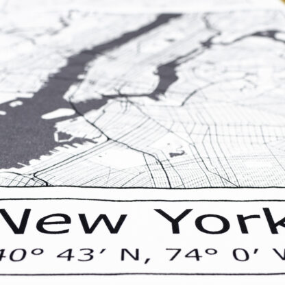 Geschirrtuch/Abtrockentuch/Küchenhandtuch mit Stadtplan / Karte von New York – Bild 3