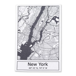Geschirrtuch / Abtrockentuch mit einem Stadtplan von New York City