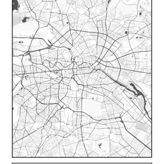 Geschirrtuch / Abtrockentuch mit einem Stadtplan von Berlin